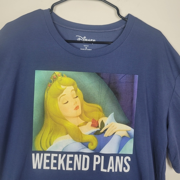 Disney Sleeping Beauty Aurora Sz M "Weekend Plans" Sleep shirt Lounge Nightgown - Picture 2 of 7